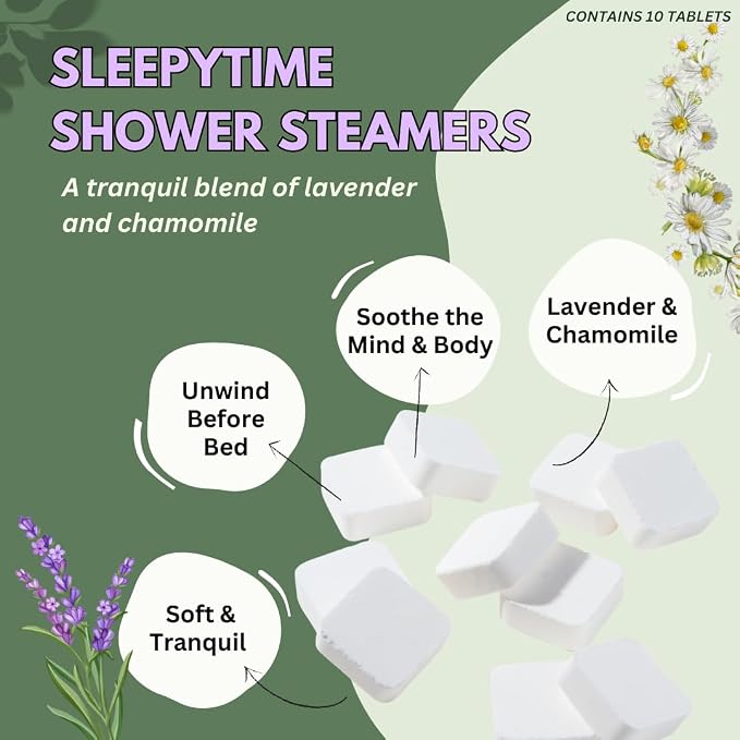 Sleepytime Lavender Shower Steamers Aromatherapy 10 Pack - Image 2
