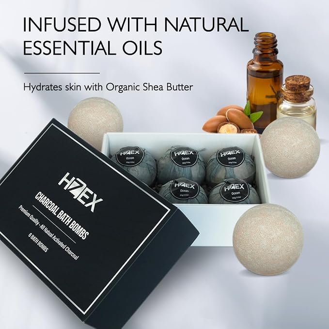 HZEX Charcoal Activated Bath Bombs - Image 2