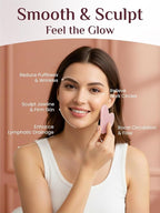 Rena Chris Gua Sha Facial Tools, Rose Quartz Guasha Tool - Image 3
