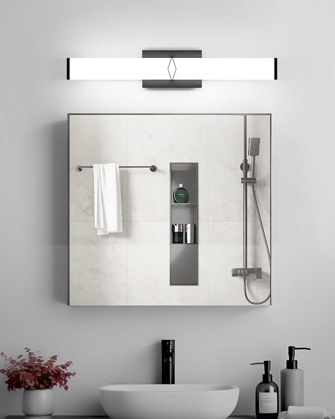 Modern Bathroom Light Fixtures, 24inch Dimmable LED Bathroom Vanity Lights Over - Image 7