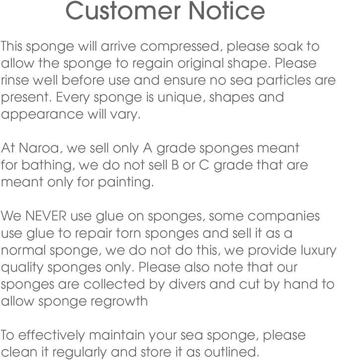 Naroa Soft Natural Sea Sponge | Gentle Loofah - Image 7