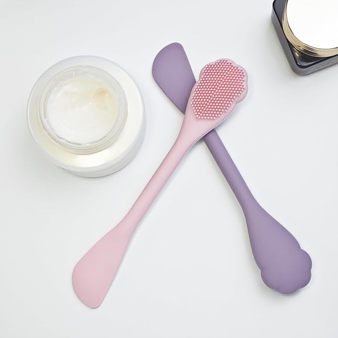 2 Pack Facial Cleansing Brush Set, 2-in-1 Cat Paw Silicone Face Scrubber. Used - Image 3