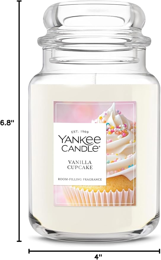 Yankee Candle Vanilla Cupcake, Scented Candle, 22oz Large Jar - Image 9