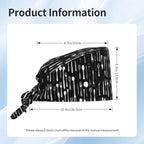 Scrub Cap for Women and Men Boho Black Leaf Pattern Adjustable Breathable - Image 3