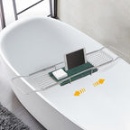 Stainless Steel Bathtub Tray, Expandable Marble Bath Tray - Image 5