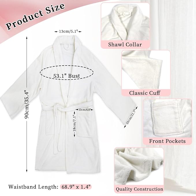 my novel things Birthday Gifts for Women, Bathrobe Set, Spa Robe and Slippers - Image 2