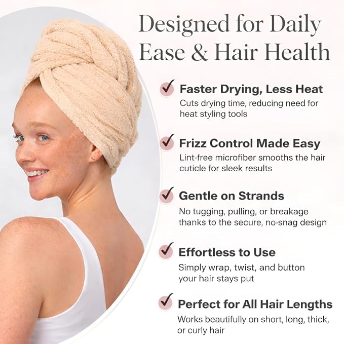 Luxury Microfiber Hair Towel Wrap - Image 3