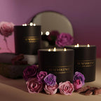 Benevolence LA 3 Wick Candle, Rose & Sandalwood Large Scented Candle | Soy - Image 2