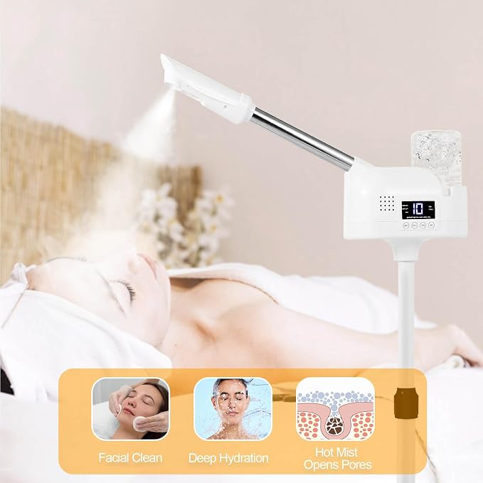 Professional Facial Steamer, Hot Mist Spray, Timer Function - Image 4