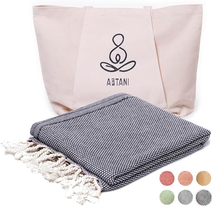 ATANI 69x35 in Oversized Turkish Beach Towel Set by ATANI