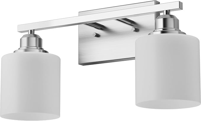 Sailstar Bathroom Light Fixtures 2-Light, Brushed Nickel Vanity Lights Fixtures - Image 8