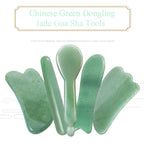 Facial Gua Sha Tool for Chin Massage Tool Natural Jade Stone Gua Sha Board for - Image 7