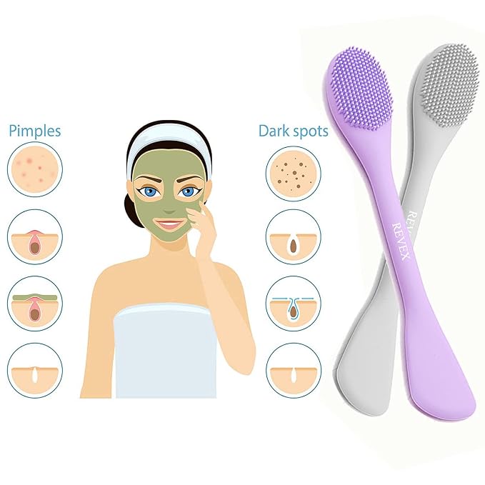REVEX Silicone Face Mask Applicator, Face Scrubber, Exfoliating Pore Scrubber - Image 4