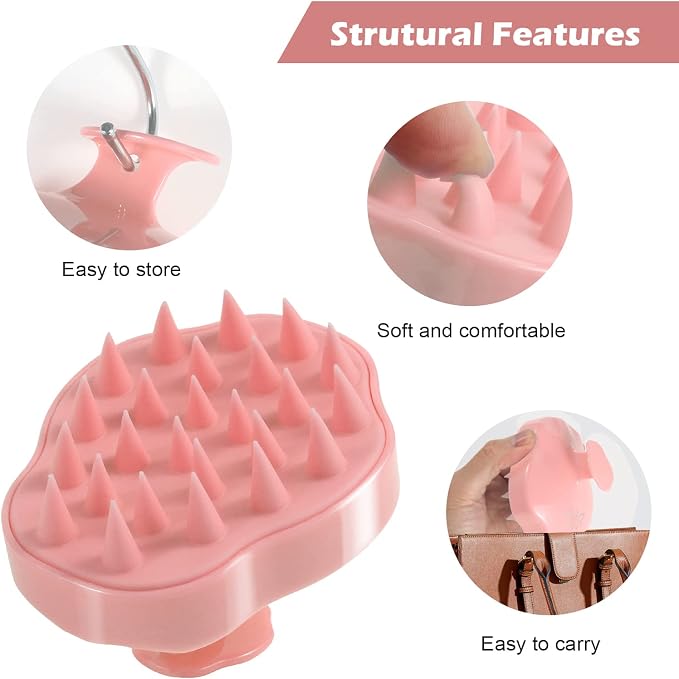 URTHEONE Hair Scalp Massager Shampoo Brush, Soft Silicone Hair Brush - Image 2