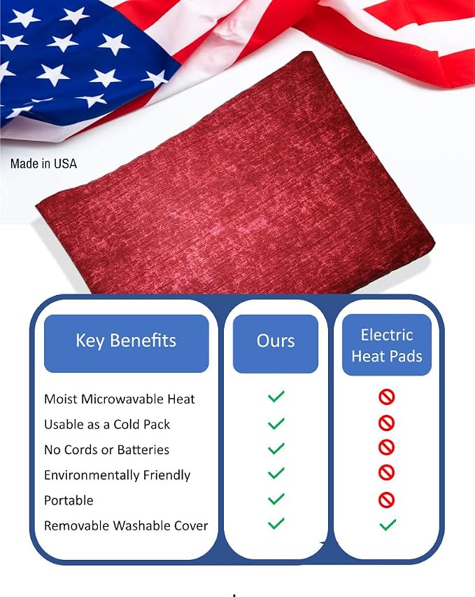Microwavable Corn Filled Heating Pad and Cold Pack/Washable 100% Cotton Cover - Image 6