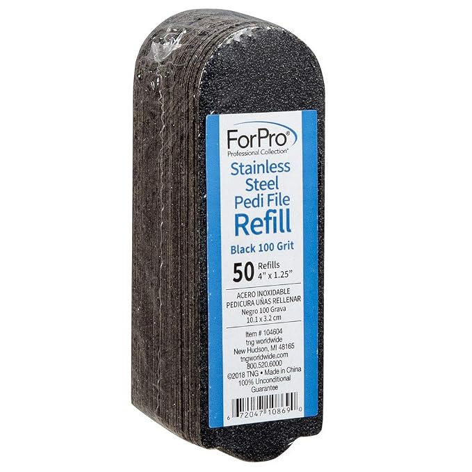 ForPro Professional Collection Stainless Steel Pedi File Refill, 100 Grit by ForProProfessionalCollection
