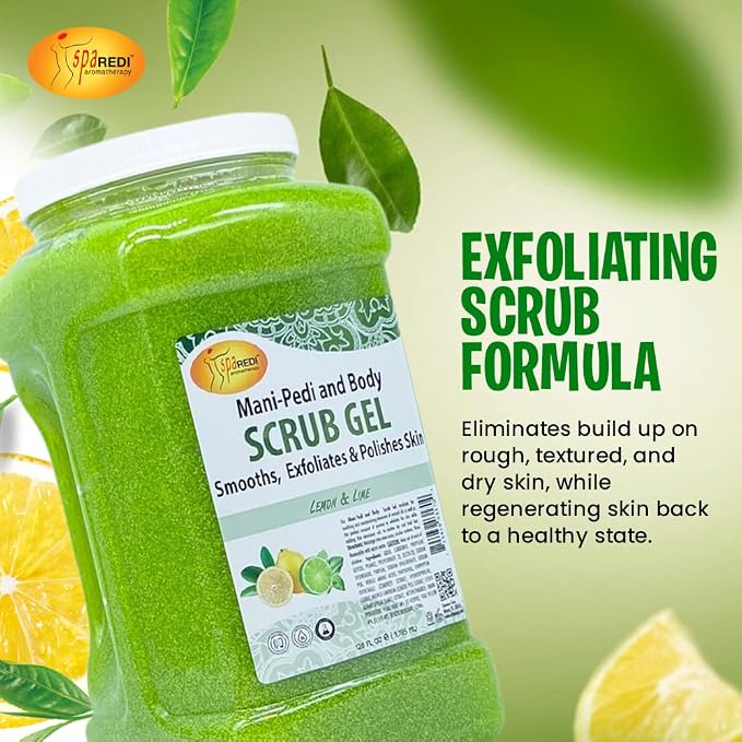 SPA REDI – Lemon & Lime Pumice Scrub Gel, Exfoliating, Hydrating & Nourishing - Image 6
