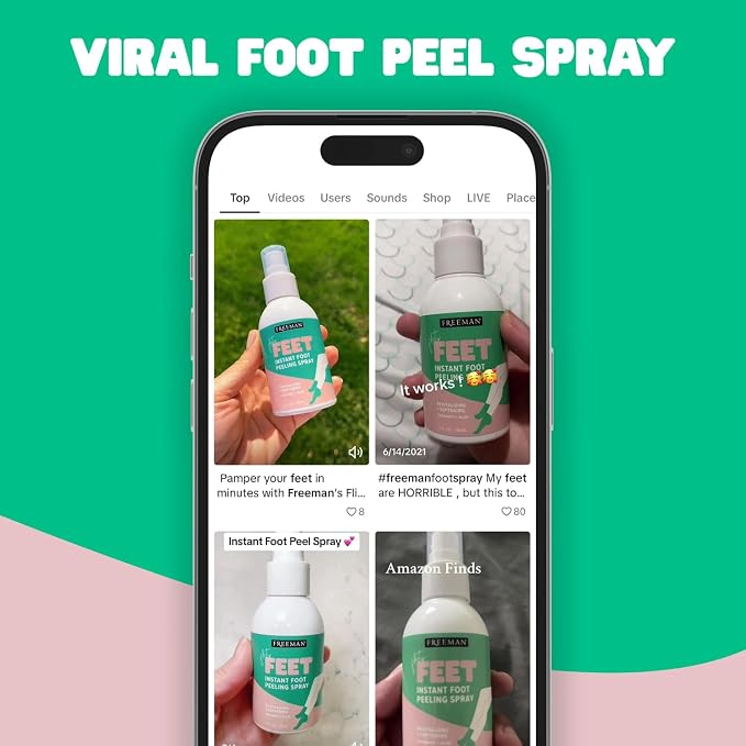 Freeman Flirty Feet Instant Foot Peeling Spray, Exfoliating Foot Mask - Image 2