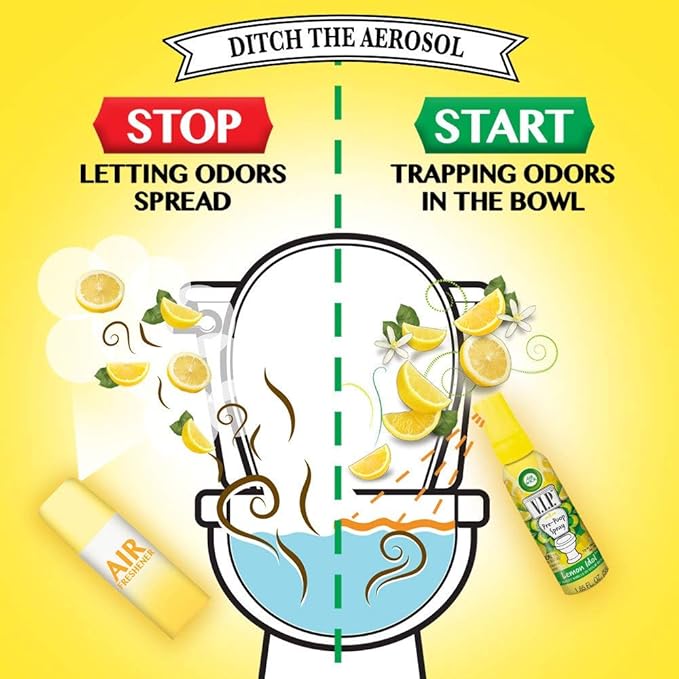 Air Wick V.I.P. Pre-Poop Toilet Spray | Rosy Starlet Scent | Contains Essential - Image 5