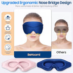 BeHoomi Sleep Mask, 2 Packs Premium Eye Mask - Image 2