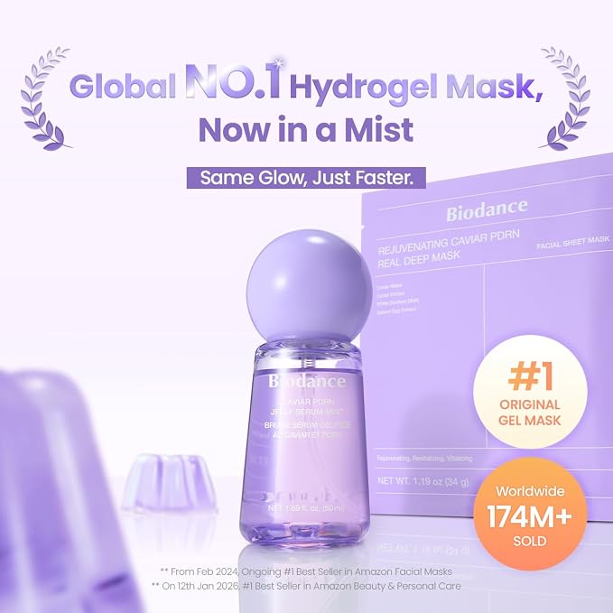 BIODANCE Caviar PDRN Jelly Serum Mist, Hydrating Face Mist, Revitalizing & - Image 2
