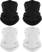 ROXUN 4 Pack Neck Gaiter, Cooling Breathable Face Mask UV Protection Scarf by Roxun
