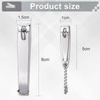 Bememo 24 Pcs Stainless Nail Clippers Set 2 Sizes Fingernail and Toenail - Image 2