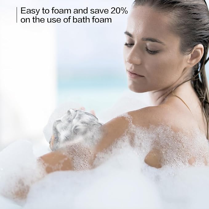 Fishent Loofah Bath Sponge Shower Loofahs, 4 Pack Soft Loofa Exfoliating Body - Image 3