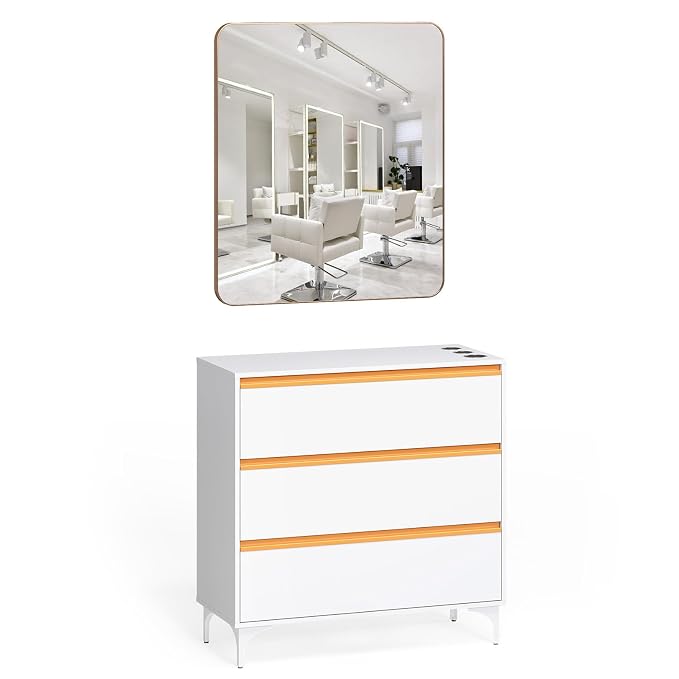 OmySalon Salon Station for Hair Stylists, Barber Free Standing Styling Cabinet by OmySalon