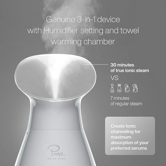 Pure Daily Care NanoSteamer Large 3-in-1 Nano Ionic Facial Steamer - Image 3