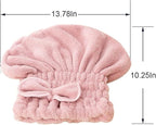 Jseng 2PC Microfiber Hair Drying Caps, Extrame Soft & Ultra Absorbent, Fast - Image 3