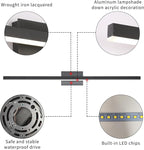 Joossnwell LED Vanity Light Black 47.2inch Modern Bathroom Lighting Fixtures - Image 7