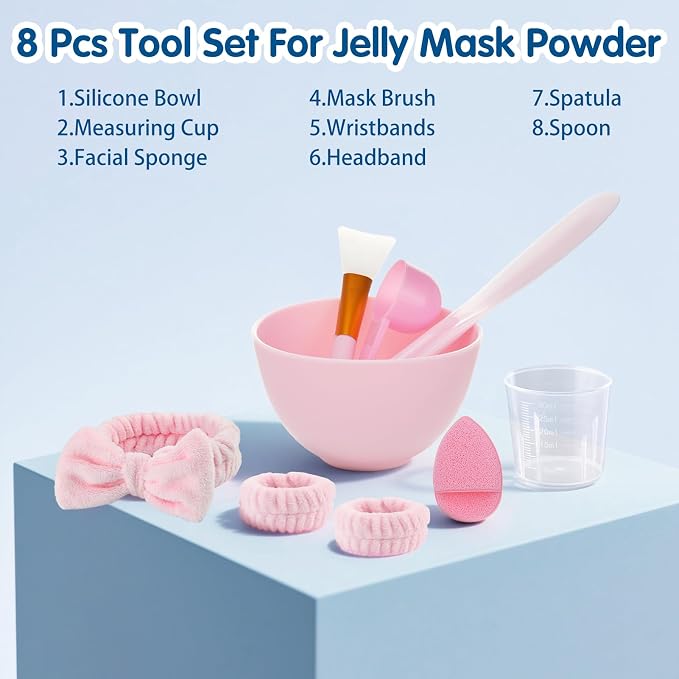 Pjordo Jelly Masks Set for Facials Professional, Hyaluronic Acid Jelly Mask - Image 4