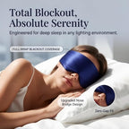 Silk Sleep Mask for Side Sleepers, 100% 22 Momme Mulberry Silk, Full Coverage - Image 2