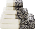 Madison Park Aubrey 100% Cotton Luxurious Bath Towel Set Highly Absorbent by MADISONPARK