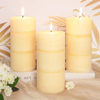 3x6 Inches Jasmine Scented Pillar Candles Ivory White Hand-Poured Long Burning - Image 6
