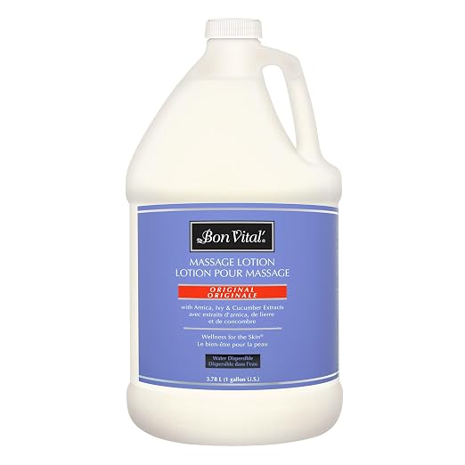 Bon Vital Original Massage Lotion, 1 Gallon Pail – Lightweight, Non-Greasy by BonVital