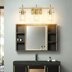 SOLFART Gold 3 Lights Bathroom Light Fixtures - Image 6