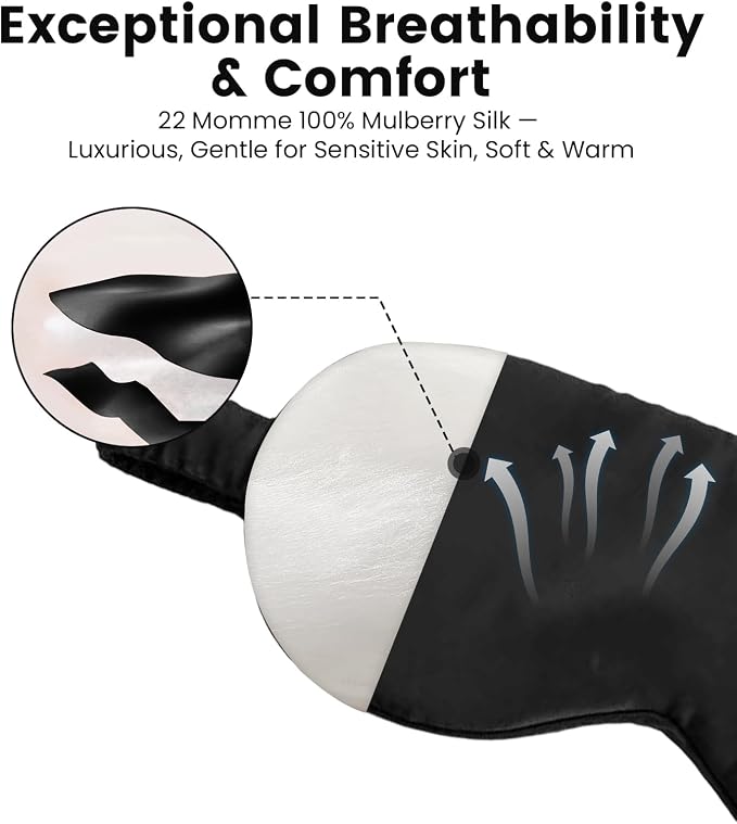 Formé & Found Formé & Found Luxury Silk Sleep Mask, 100% 6A Mulberry Silk Eye - Image 4