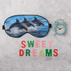 Dolphin Family Silk Eye Mask Sleep Mask Cartoon Whale Clear Blue Waters Ocean - Image 6