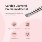 MelodySusie 6.7mm Inverted Tapered Cuticle Clean Nail Drill Bit 3/32'' - Image 6