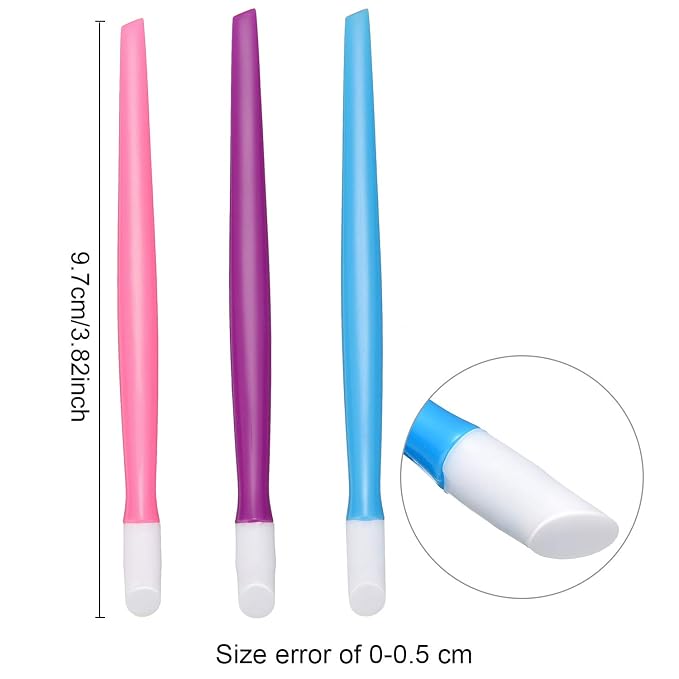 BBTO 30 Pcs Rubber Cuticle Pusher Silicone Cuticle Pusher Small Plastic Handle - Image 2