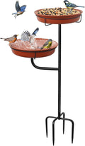 Freestanding Birdbaths Bowl Outdoor, Standing Garden Bird Bath Bird Feeder & by YALINKA