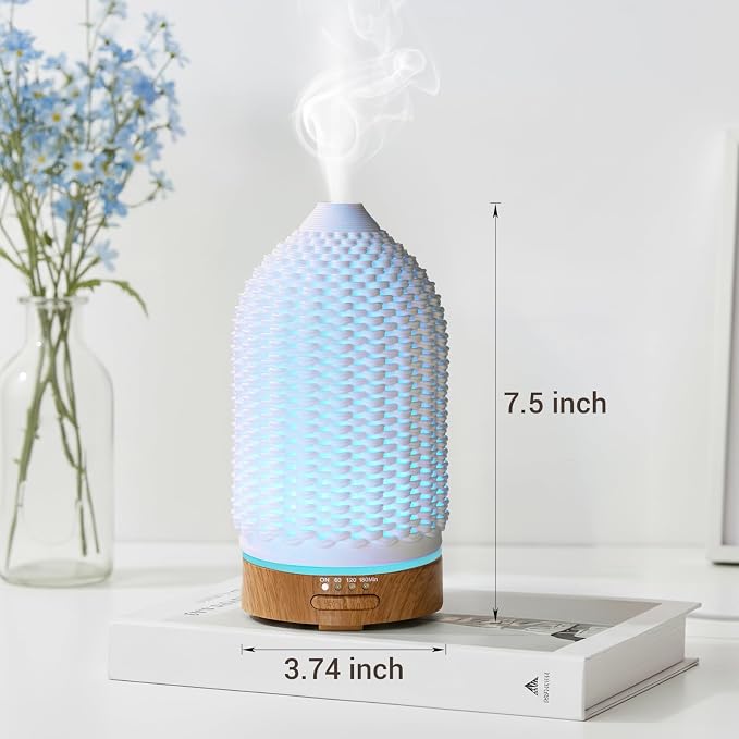 VICTORIA AROMA Ultrasonic Essential Oil Diffuser 100ML 3D Printing Ceramic - Image 5