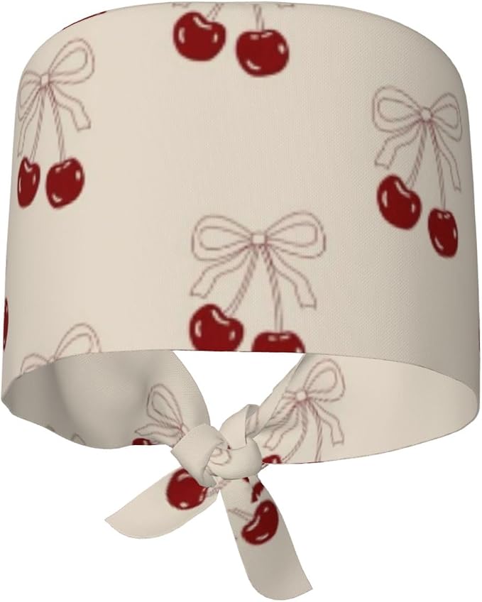 Adjustable Scrub Cap with Buttons & Sweatband, Working Hat with Elastic Tie Back - Image 9