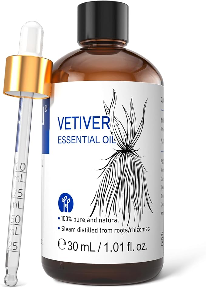 HIQILI 1 Fl Oz Vetiver Essential Oil, 100% Pure Natural by HIQILI