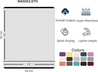 Hawmam Linen Luxury Cotton Washcloths 13x13 Inch - Image 6