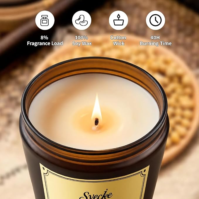 Cedar Scented Candles, 7oz Soy Wax Candle, Long Lasting Aromatherapy Jar Candle - Image 2