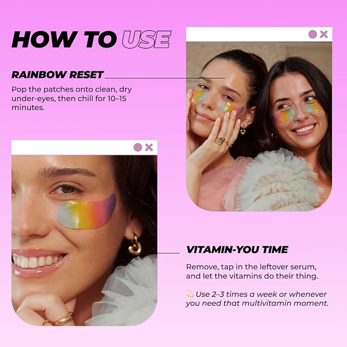 Vitamasques Multivitamin Rainbow Eye Pads 3-Pack - Image 5