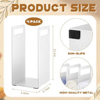 LEIFIDE Set of 4 Interlocking Towel Organizer Metal Bathroom Towel Storage Rack - Image 3